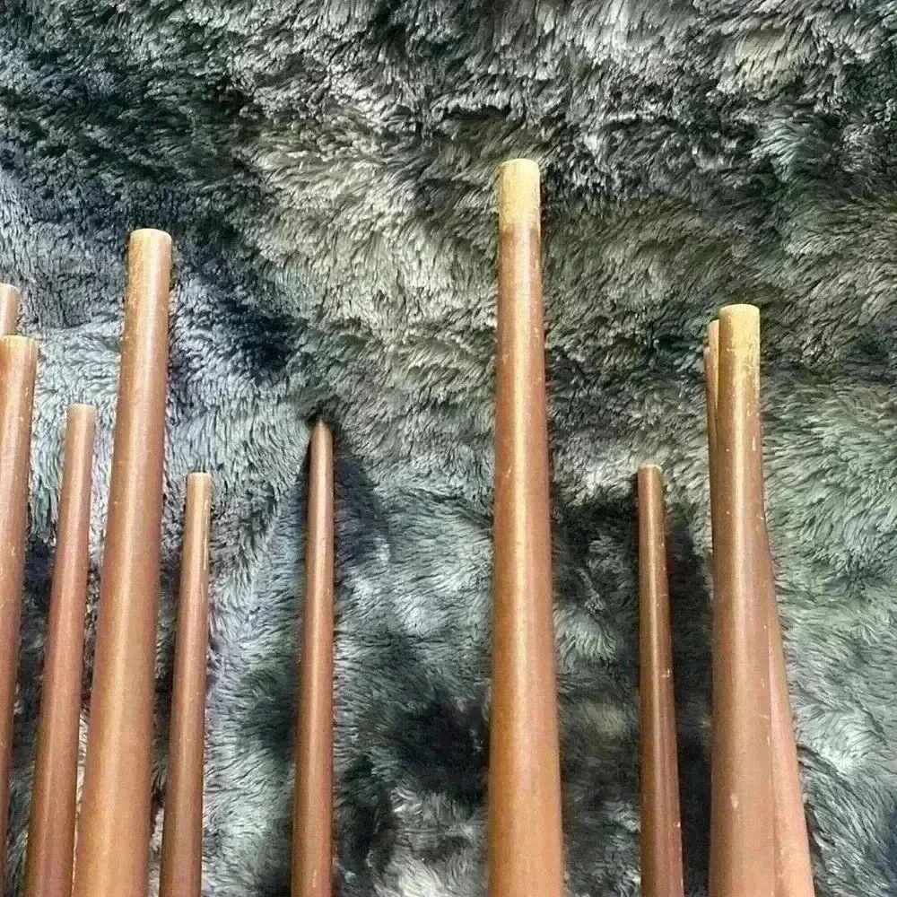 Set of  3 Mid Century Danish Modern Wood Formica Stacking Nesting
Tables - Picture 12 of 16